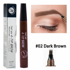 Waterproof Dark Brown Microblading Eyebrow Pencil - 4 Points - 5 Colors - Long-lasting Eyebrow Tattoo Pen
